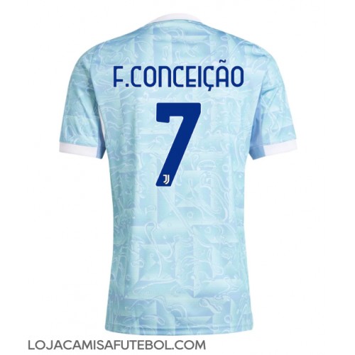 Camisa de Futebol Juventus Francisco Conceicao #7 Equipamento Secundário 2025-26 Manga Curta Camisa de Futebol Juventus Francisco Conceicao #7 Equipamento Secundário 2025-26 Manga Curta